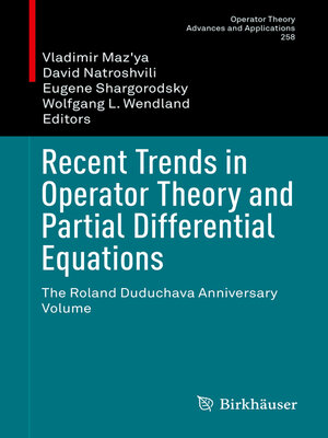 cover image of Recent Trends in Operator Theory and Partial Differential Equations